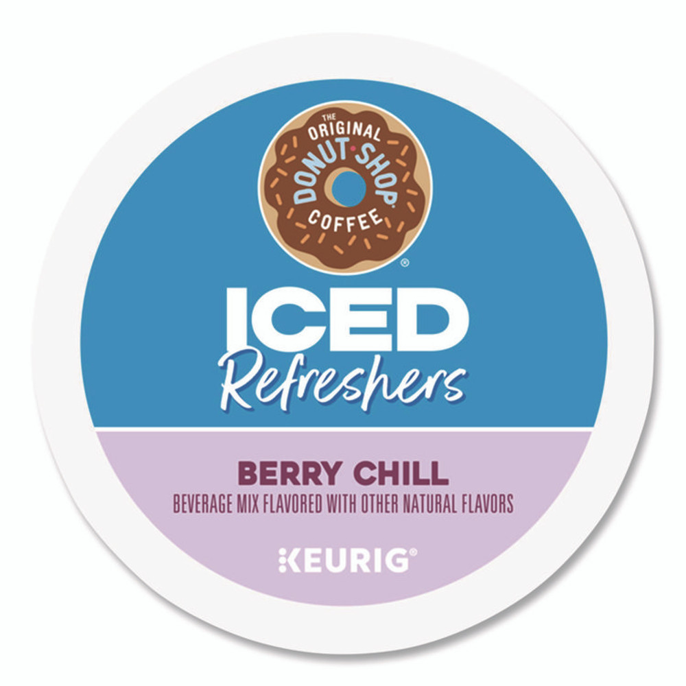 KEURIG DR PEPPER The Original Donut Shop® 0631 ICED Refreshers K-Cup Pods, Berry Chill, 20/Box