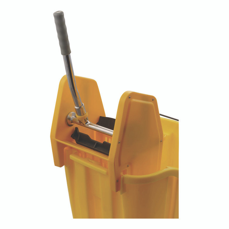 CFS BRANDS Carlisle 4690404 OmniFit Mop Bucket with Down Press Wringer, 35 qt, Yellow