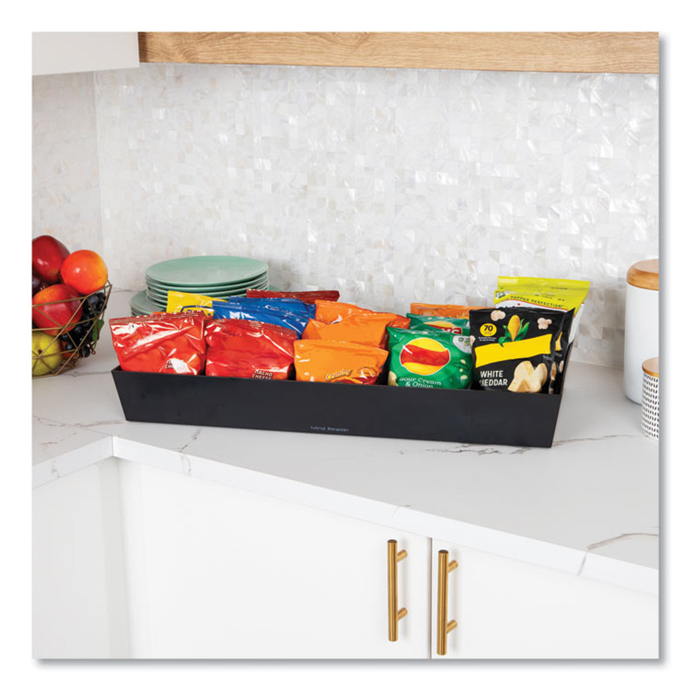 EMS MIND READER LLC SNACKORGTBLK Anchor Collection 5-Compartment Snack Organizer, 12 x 24 x 3.25, Black