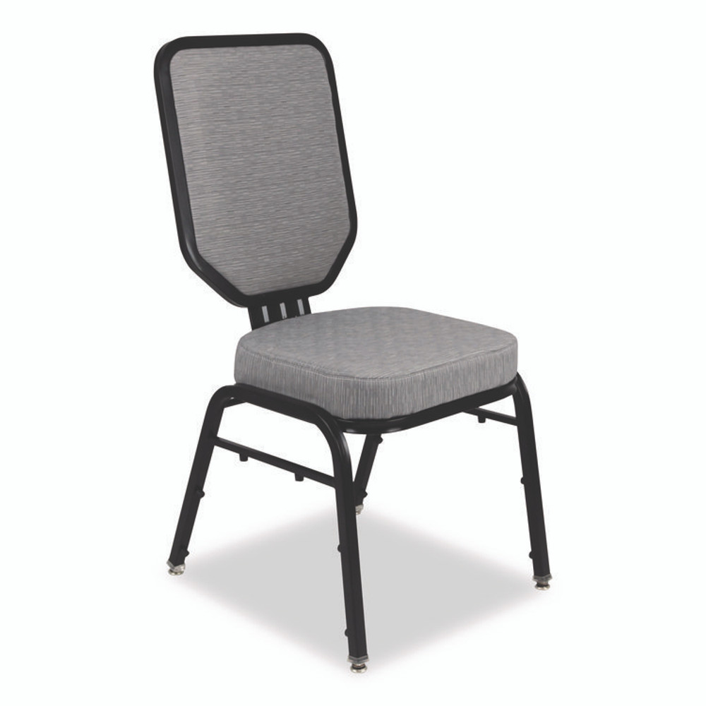 NATIONAL PUBLIC SEATING NPS® 9682BG2 Flex-Back Banquet Chair, Supports Up to 500 lbs, 18.6" Seat Height, Morticia Lithium Seat/Back, Black Base, 2/Pack
