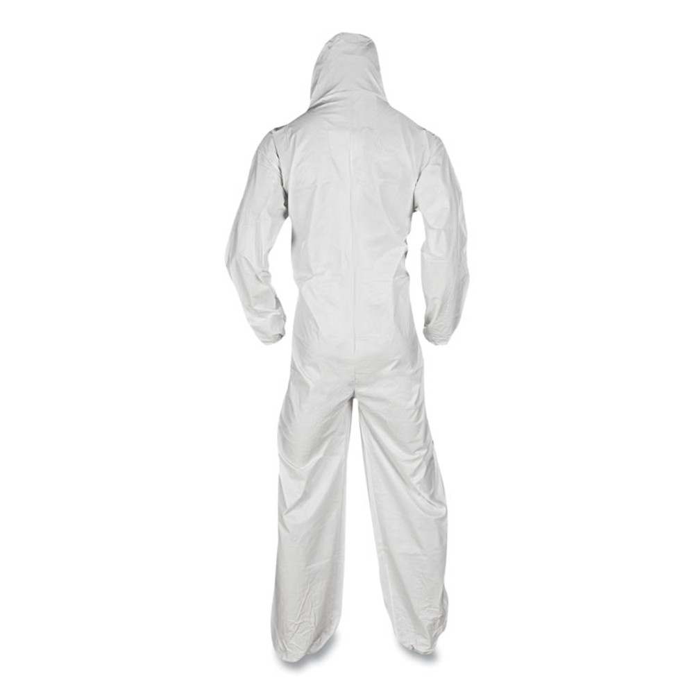 SMITH AND WESSON KleenGuard™ 49127 A20 Breathable Particle Protection Coveralls, Elastic Back, Hood and Boots, 4X-Large, White, 20/Carton