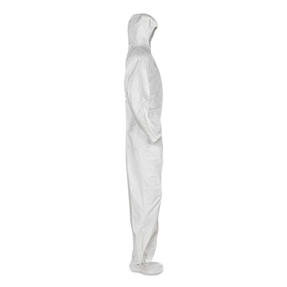 SMITH AND WESSON KleenGuard™ 49127 A20 Breathable Particle Protection Coveralls, Elastic Back, Hood and Boots, 4X-Large, White, 20/Carton
