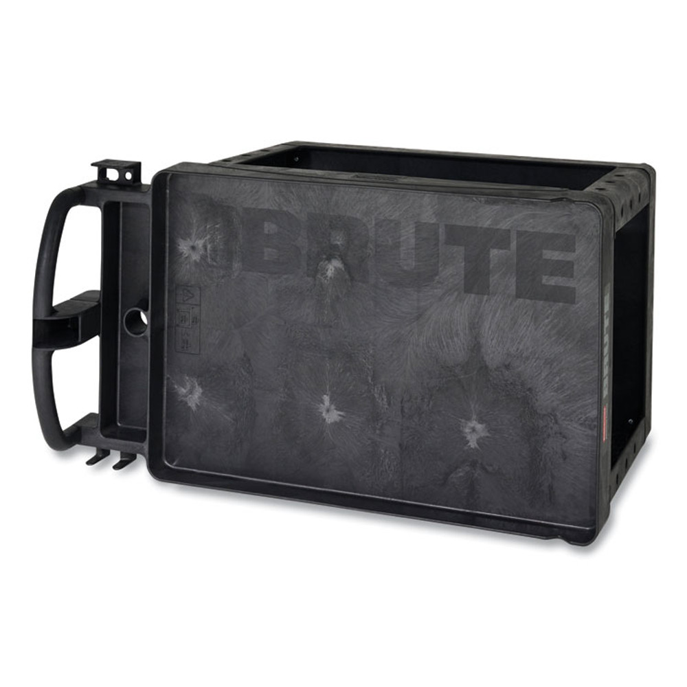 RUBBERMAID COMMERCIAL PROD. 4546-10 BLA BRUTE Heavy-Duty Utility Cart with Lipped Shelves, Plastic, 2 Shelves, 750 lb Capacity, 25.25" x 54" x 39.25", Black