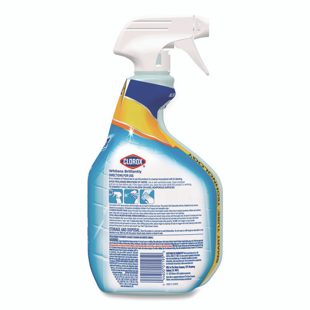 CLOROX SALES CO. 01234 Mold and Mildew Remover with Bleach, Unscented, 32 oz Spray Bottle, 9/Carton