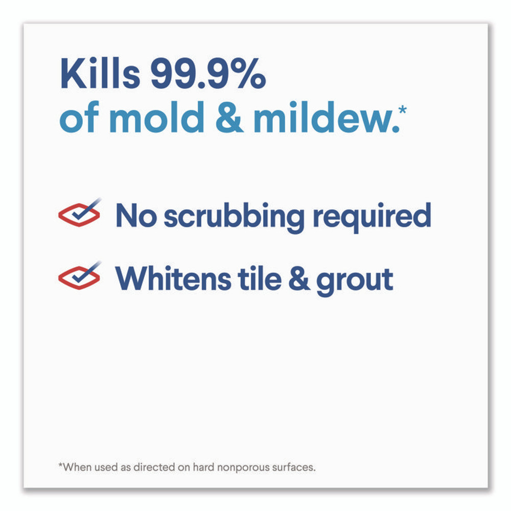 CLOROX SALES CO. 01234 Mold and Mildew Remover with Bleach, Unscented, 32 oz Spray Bottle, 9/Carton