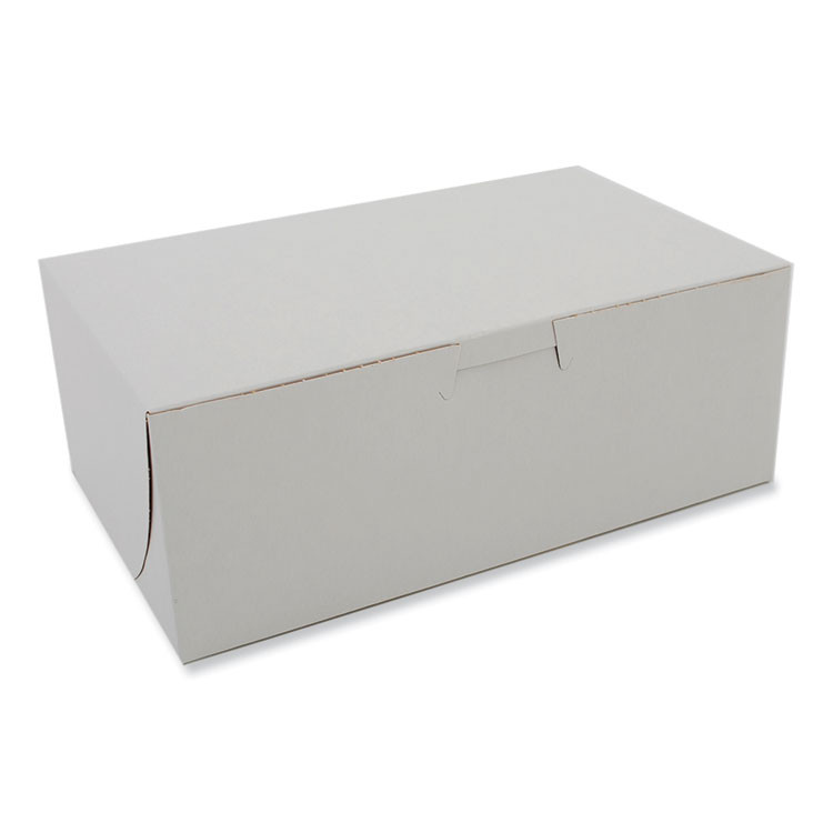 SOUTHERN CHAMPION TRAY SCT® 0925 White One-Piece Non-Window Bakery Boxes, 8 x 3 x 5, White, Paper, 250/Bundle