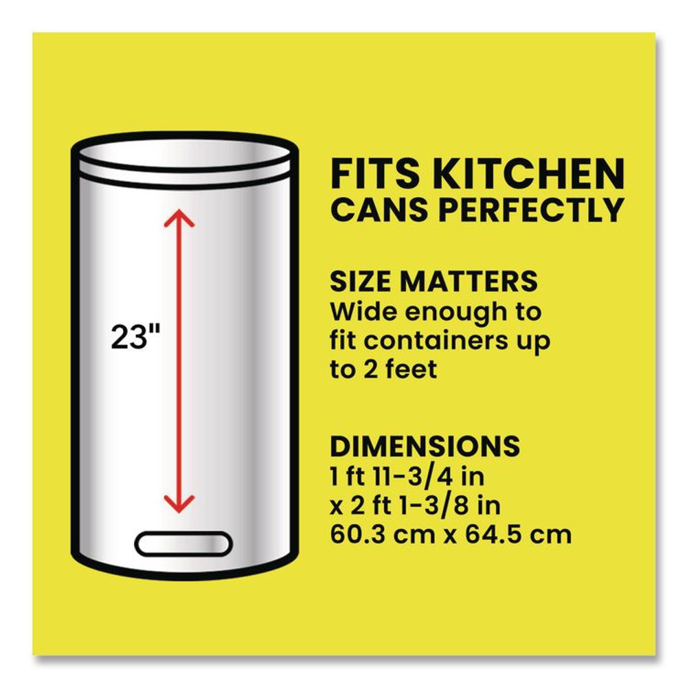 CLOROX SALES CO. Glad® 78563CT ForceFlex Tall Kitchen Drawstring Trash Bags, Drawstring, 13 gal, Fresh Clean Scent, 10.19 x 9.81, Gray, 110/Roll, 3/Carton