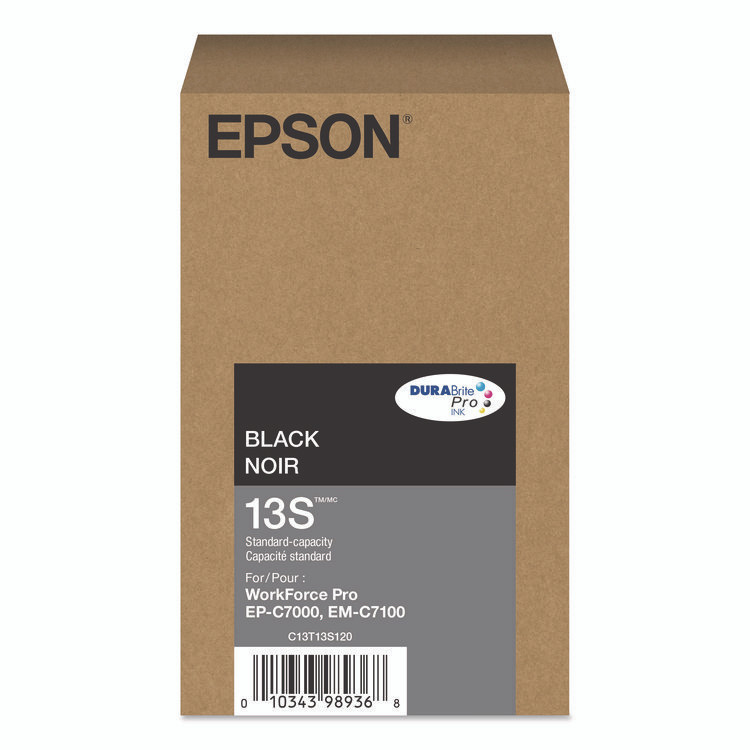 EPSON AMERICA, INC. T13S120 T13S120 (T13S) DURABrite Pro Ink, 2,900 Page-Yield, Black