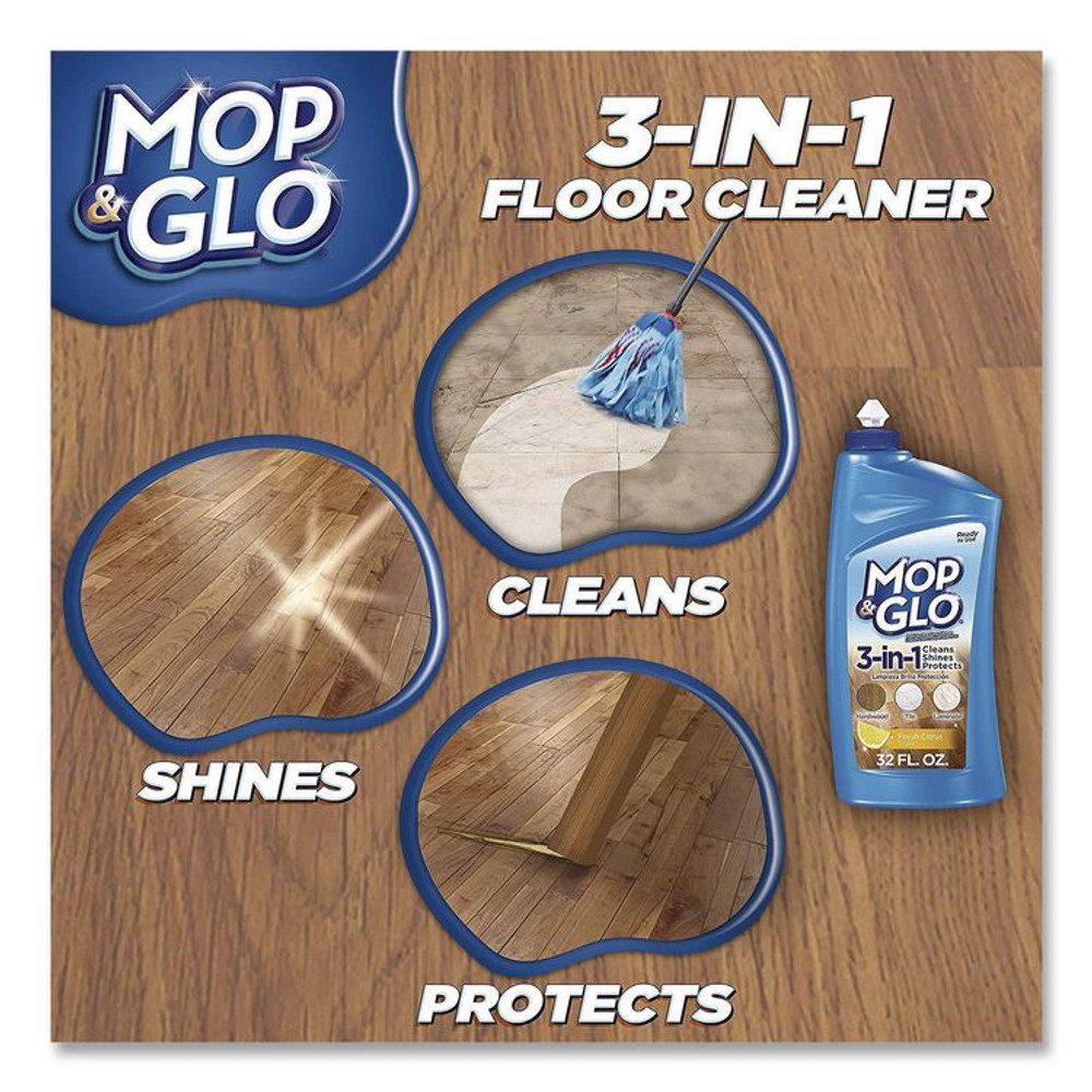 RECKITT BENCKISER MOP & GLO® 98563CT Ready to Use Multi-Surface Floor Cleaner, Fresh Citrus Scent, 32 oz Bottle, 4/Carton