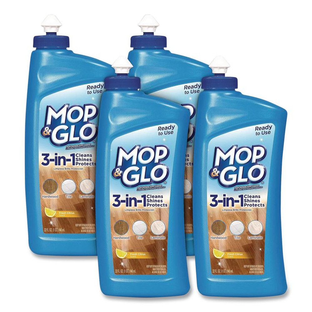 RECKITT BENCKISER MOP & GLO® 98563CT Ready to Use Multi-Surface Floor Cleaner, Fresh Citrus Scent, 32 oz Bottle, 4/Carton