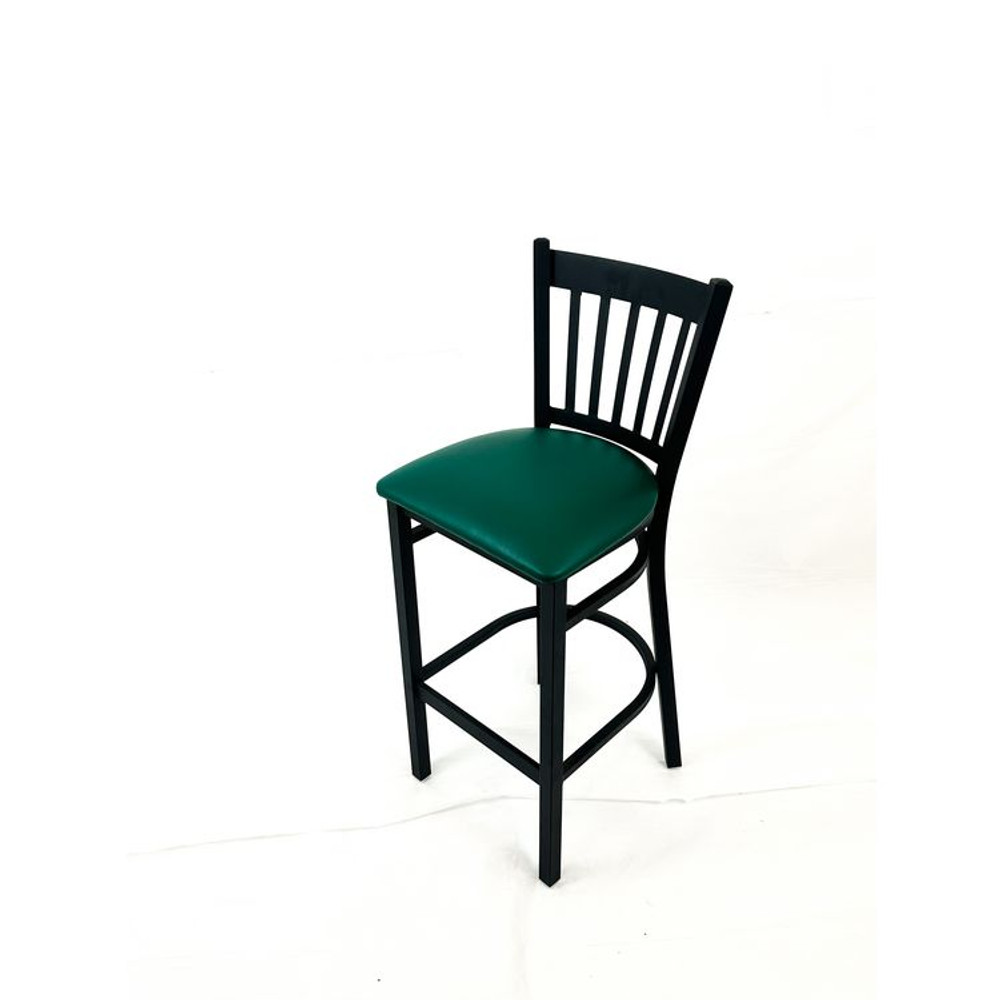 JMC FURNITURE CBBVSGRN Cobra Series Barstool, Supports Up to 300 lbs, 28.5" Seat Height, Green Seat, Black Back, Black Base