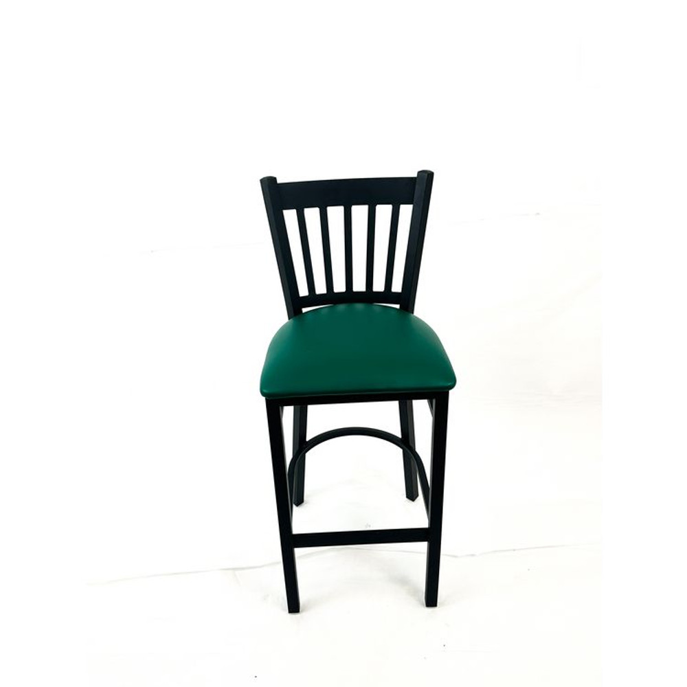JMC FURNITURE CBBVSGRN Cobra Series Barstool, Supports Up to 300 lbs, 28.5" Seat Height, Green Seat, Black Back, Black Base