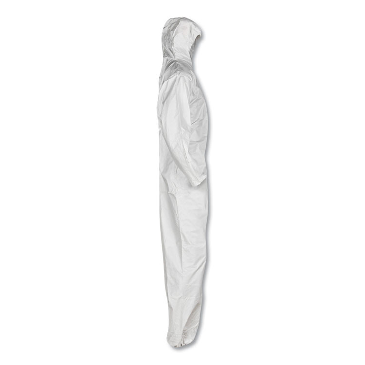 SMITH AND WESSON KleenGuard™ 49113 A20 Breathable Particle Protection Coveralls, Zipper Front, Large, White