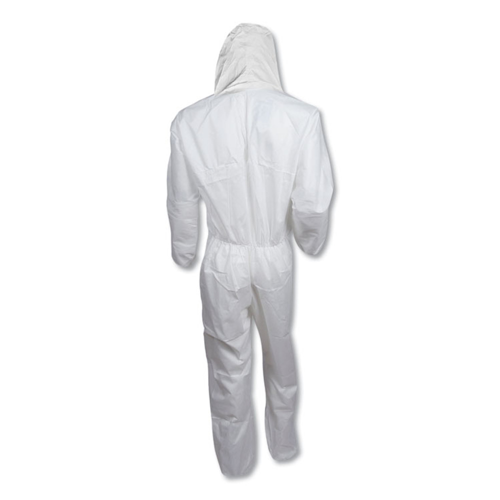 SMITH AND WESSON KleenGuard™ 49113 A20 Breathable Particle Protection Coveralls, Zipper Front, Large, White
