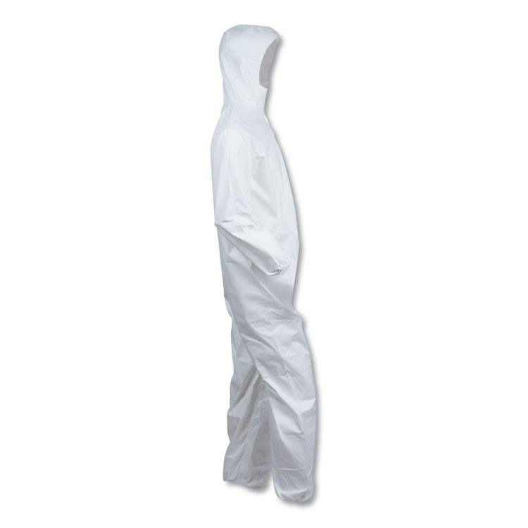 SMITH AND WESSON KleenGuard™ 44326 A40 Elastic-Cuff, Ankle, Hooded Coveralls, 3X-Large, White, 25/Carton