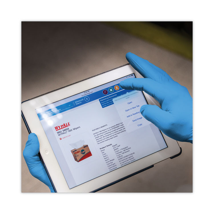 SMITH AND WESSON KleenGuard™ 54424 G10 2PRO Nitrile Gloves, Powder-Free, X-Large, 6 mil Thick, 9.5" Long, Blue, 90/Box