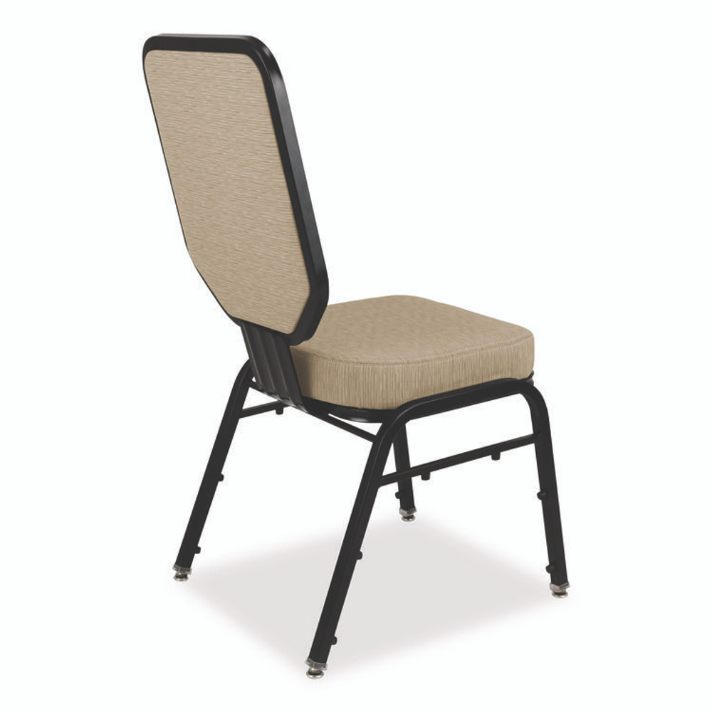 NATIONAL PUBLIC SEATING NPS® 9688BG2 Flex-Back Banquet Chair, Supports Up to 500 lbs, 18.6" Seat Height, Morticia Taupe Seat/Back, Black Base, 2/Pack