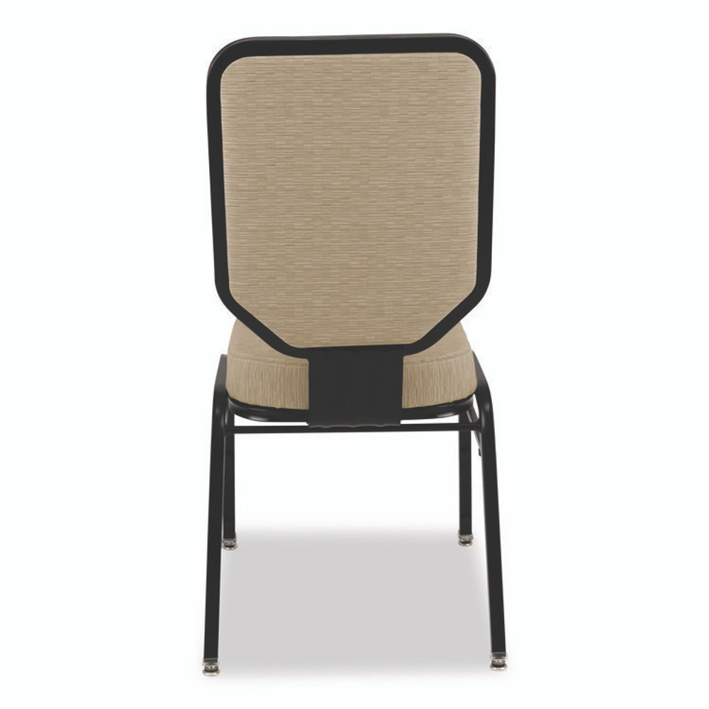 NATIONAL PUBLIC SEATING NPS® 9688BG2 Flex-Back Banquet Chair, Supports Up to 500 lbs, 18.6" Seat Height, Morticia Taupe Seat/Back, Black Base, 2/Pack