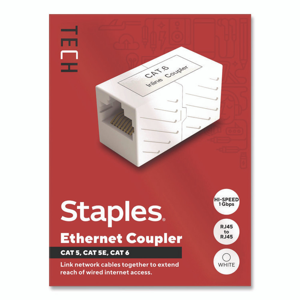 STAPLES BRANDS GROUP TECH ST62437 Ethernet Coupler, White