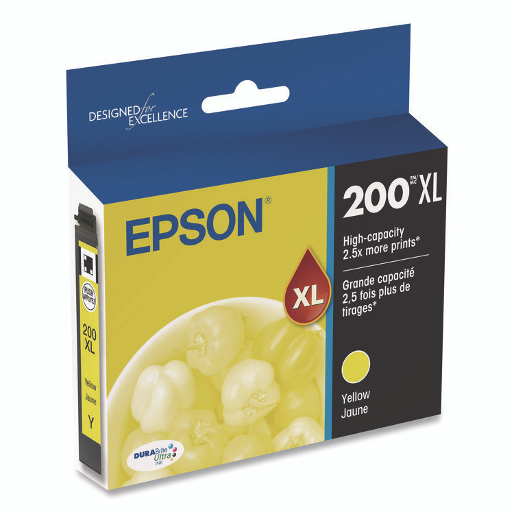 EPSON AMERICA, INC. T200XL420S T200XL420S (200XL) DURABrite Ultrra High-Yield Ink, Yellow