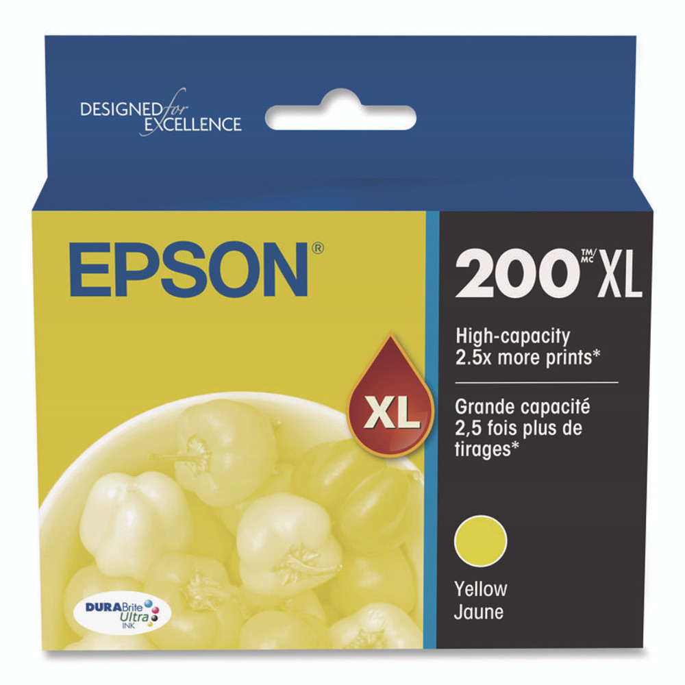 EPSON AMERICA, INC. T200XL420S T200XL420S (200XL) DURABrite Ultrra High-Yield Ink, Yellow