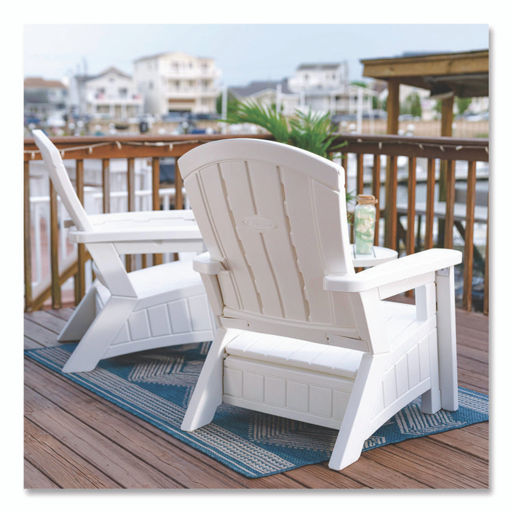 SUNCAST CORPORATION BMAC1000CB Adirondack Chair with Storage, Supports Up to 375 lb, 14.5" Seat Height, 30" x 32.5" x 38.5", Ice Cube