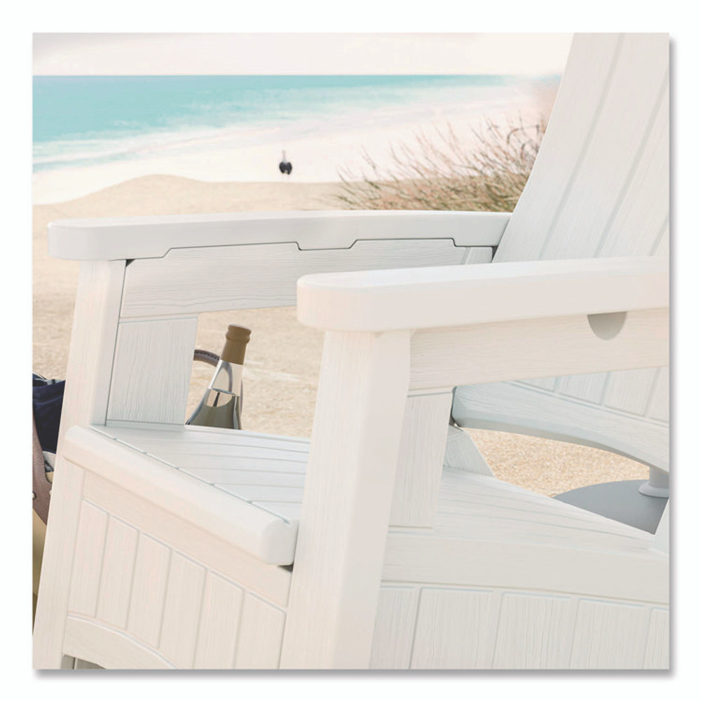 SUNCAST CORPORATION BMAC1000CB Adirondack Chair with Storage, Supports Up to 375 lb, 14.5" Seat Height, 30" x 32.5" x 38.5", Ice Cube