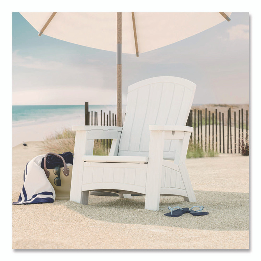SUNCAST CORPORATION BMAC1000CB Adirondack Chair with Storage, Supports Up to 375 lb, 14.5" Seat Height, 30" x 32.5" x 38.5", Ice Cube