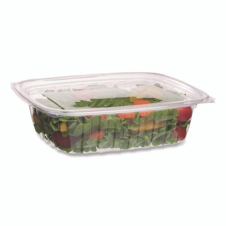 ECO-PRODUCTS,INC. EP-RC24 Renewable and Compostable Rectangular Deli Containers with Lid, 24 oz, 4 x 5.5 x 2, Clear, Plastic, 50/Pack, 4 Packs/Carton
