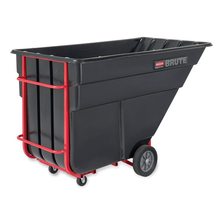 RUBBERMAID COMMERCIAL PROD. 1046 BLA 2.5 cu yd BRUTE Rotomolded Tilt Truck, 2,300 lb Capacity, Black