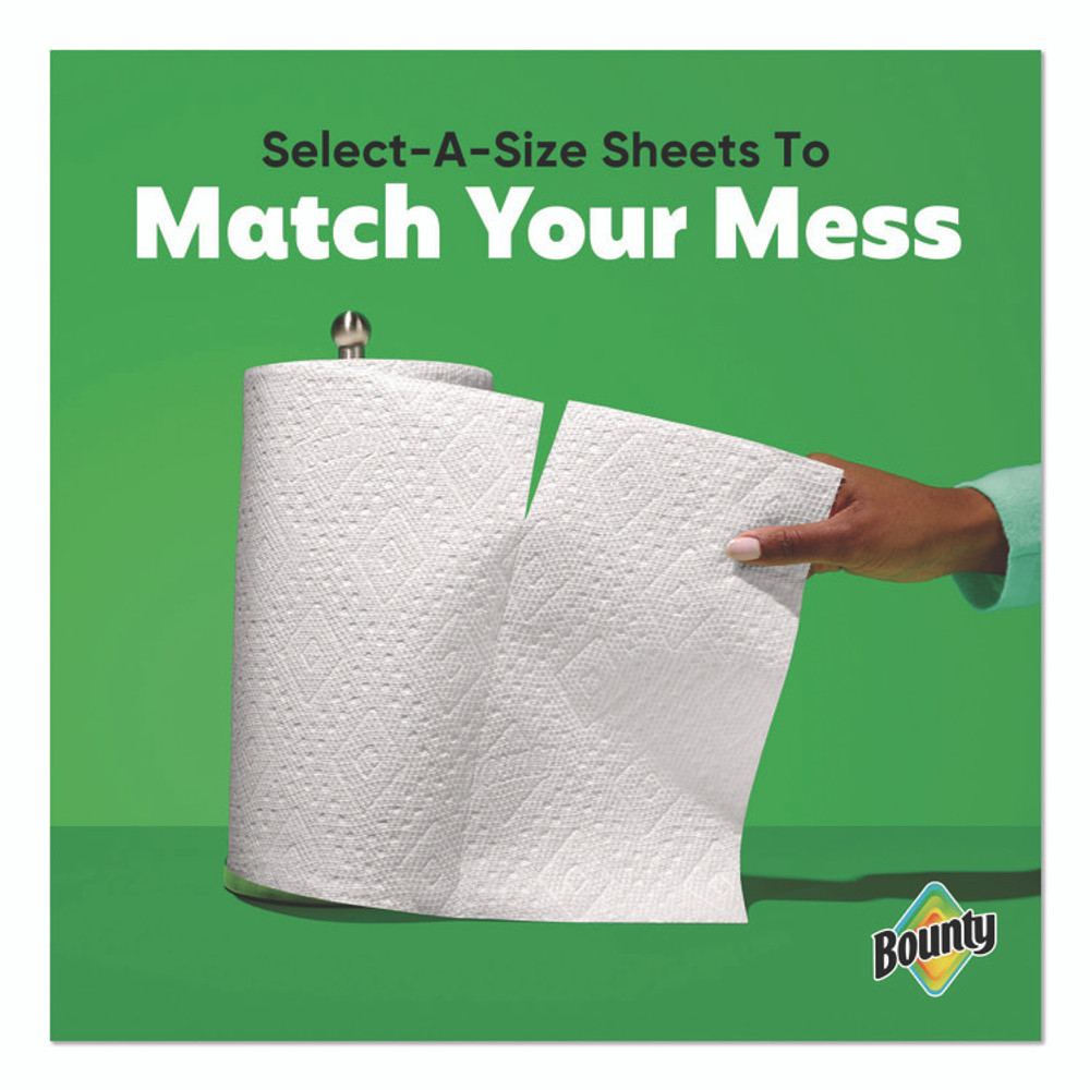 PROCTER & GAMBLE Bounty® 16020 Select-a-Size Kitchen Roll Paper Towels, 2-Ply, 5.9 x 11, White, 123 Sheets/Triple Roll, 6 Rolls/Carton