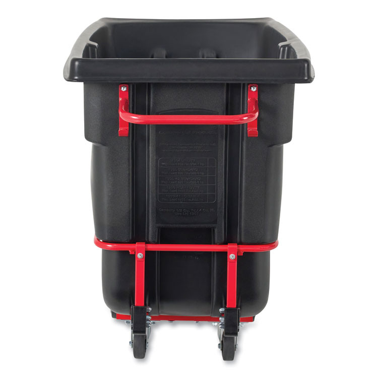 RUBBERMAID COMMERCIAL PROD. 1306 BLA 0.5 cu yd BRUTE Rotomolded Tilt Truck, 1,400 lb Capacity, Black