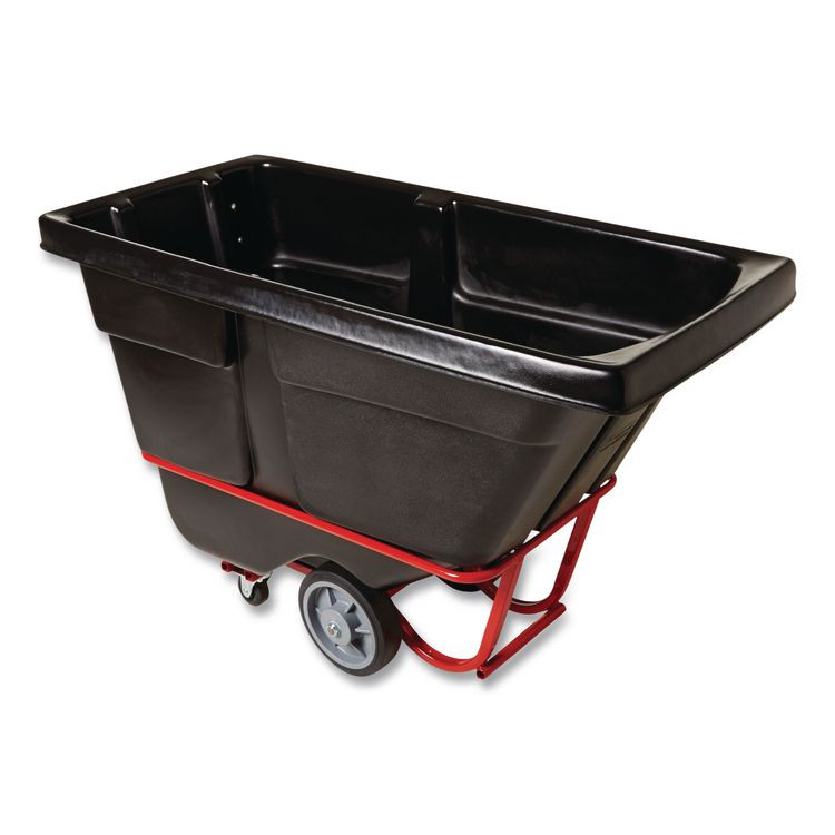 RUBBERMAID COMMERCIAL PROD. 1306 BLA 0.5 cu yd BRUTE Rotomolded Tilt Truck, 1,400 lb Capacity, Black