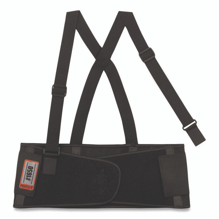 TENACIOUS HOLDINGS, INC. ergodyne® 11094 ProFlex 1650 Economy Elastic Back Support Brace, Large, 34" to 38" Waist, Black