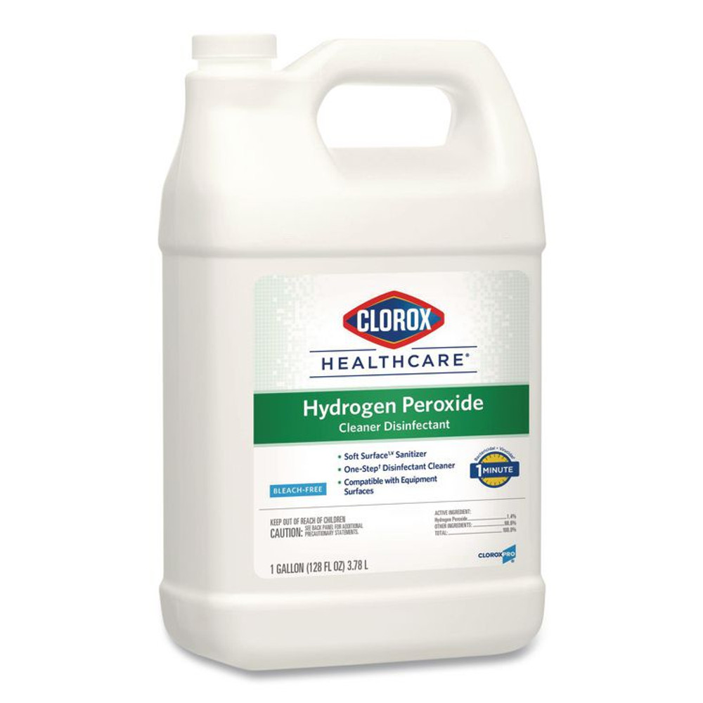 CLOROX SALES CO. Healthcare® 30829 Hydrogen-Peroxide Cleaner/Disinfectant, 1 gal Bottle, 4/Carton