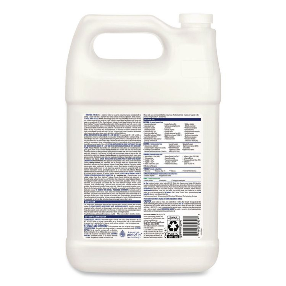 CLOROX SALES CO. Healthcare® 30829 Hydrogen-Peroxide Cleaner/Disinfectant, 1 gal Bottle, 4/Carton