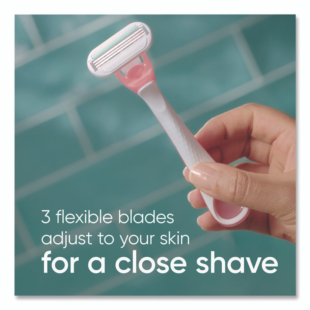 PROCTER & GAMBLE Gillette® 64906 Venus Sensitive Sensible Razors, 3 Blades, 36/Carton