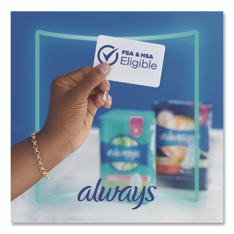 PROCTER & GAMBLE Always® 03339 Ultra Thin Pads with Wings, Size 1, Regular Absorbency, 22 Pads/Pack, 12 Packs/Carton