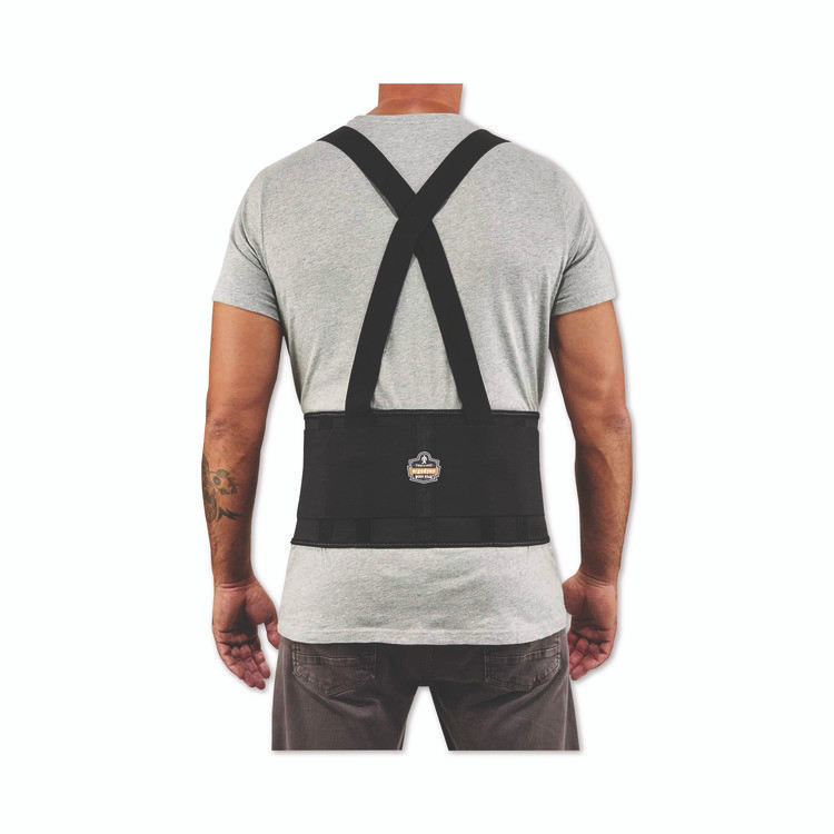 TENACIOUS HOLDINGS, INC. ergodyne® 11097 ProFlex 1650 Economy Elastic Back Support Brace, 3X-Large, 46" to 52" Waist, Black