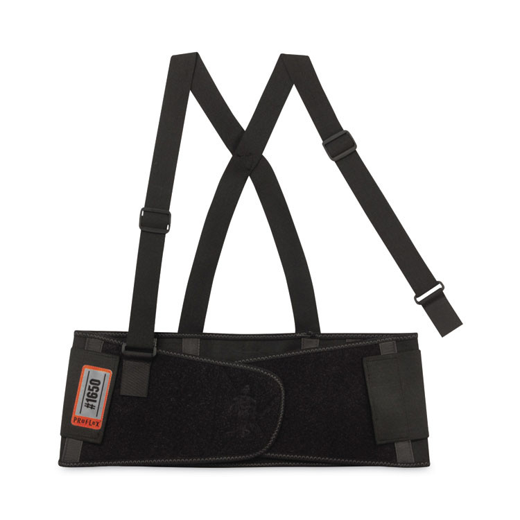 TENACIOUS HOLDINGS, INC. ergodyne® 11097 ProFlex 1650 Economy Elastic Back Support Brace, 3X-Large, 46" to 52" Waist, Black