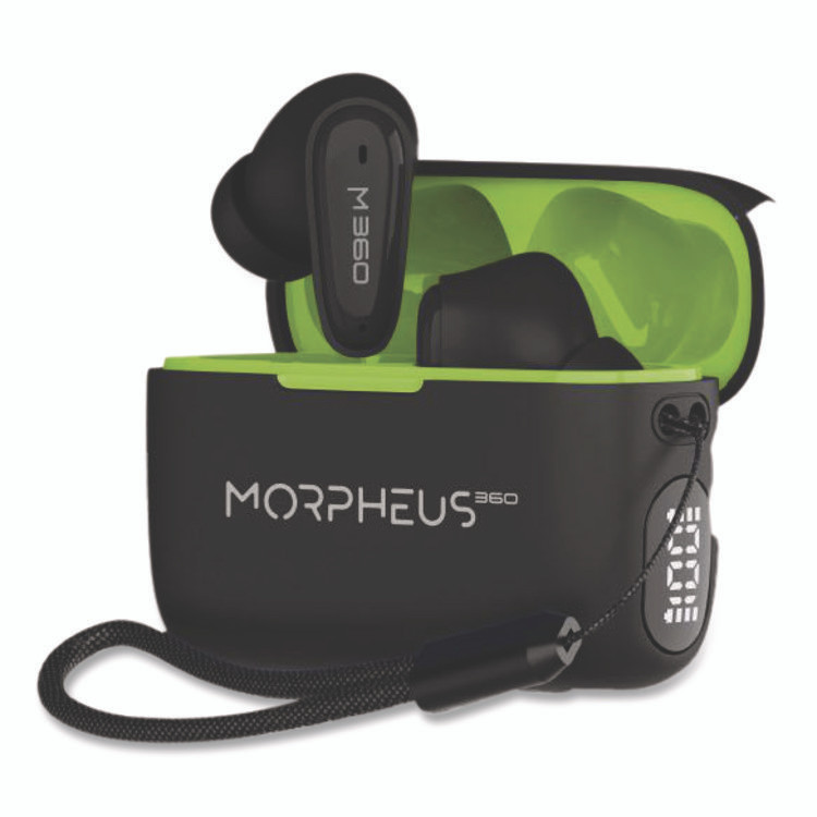 CREATIVE MARKETING, INC. Morpheus 360® TW1800B Nemesis True Wireless Earbuds, Black