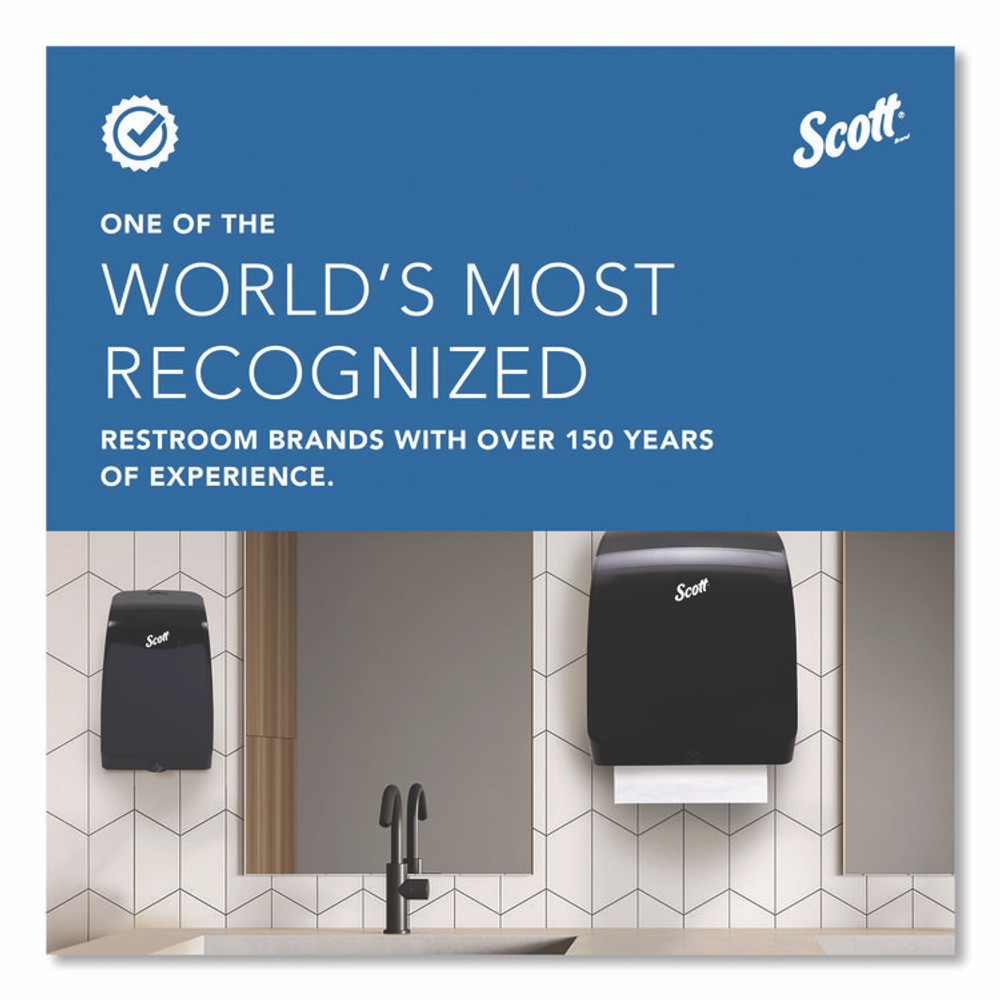 KIMBERLY-CLARK PROFESSIONAL Scott® 56758 Essential 100% Recycled Fiber Hard Roll Towel, 1-Ply, 8" x 800 ft, 1.5" Core, Brown, 6 Rolls/Carton