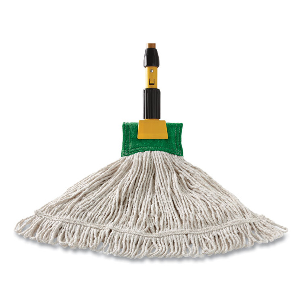 RUBBERMAID COMMERCIAL PROD. FGA25306OR00 Web Foot BLEND SHRINKLESS Mop Head, Cotton/Synthetic, Small, Orange, 6/Carton