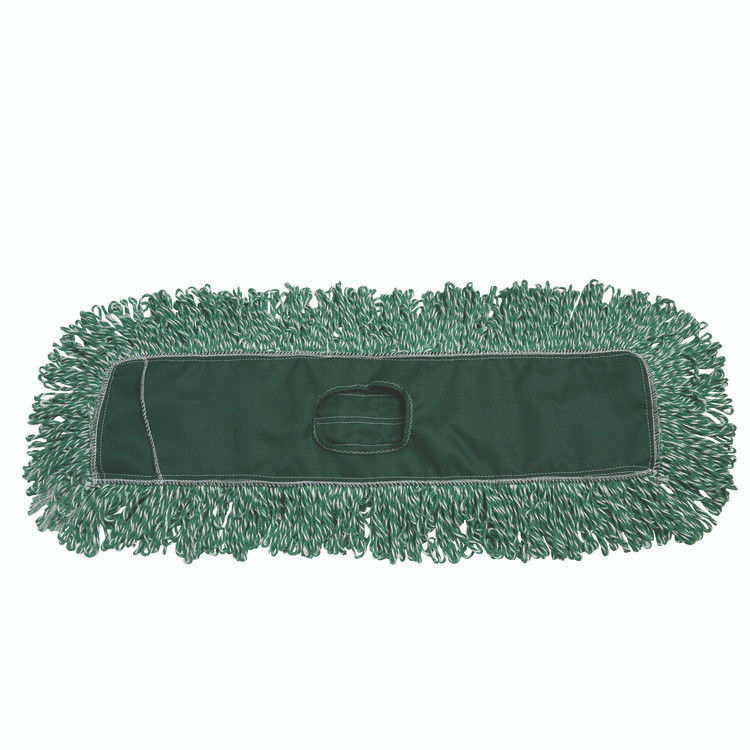 RUBBERMAID COMMERCIAL PROD. J857 GRECT Microfiber Looped-End Dust Mop Heads, 48 x 5, Green, 12/Carton