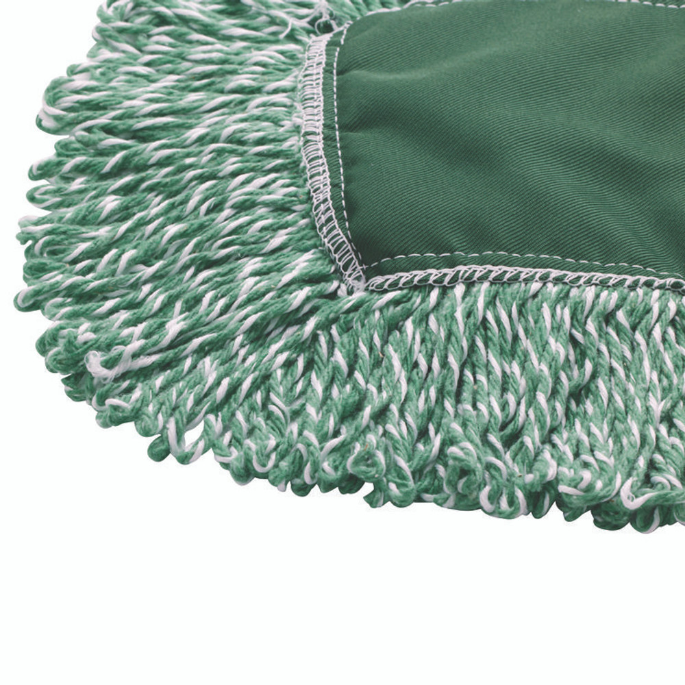 RUBBERMAID COMMERCIAL PROD. J857 GRECT Microfiber Looped-End Dust Mop Heads, 48 x 5, Green, 12/Carton