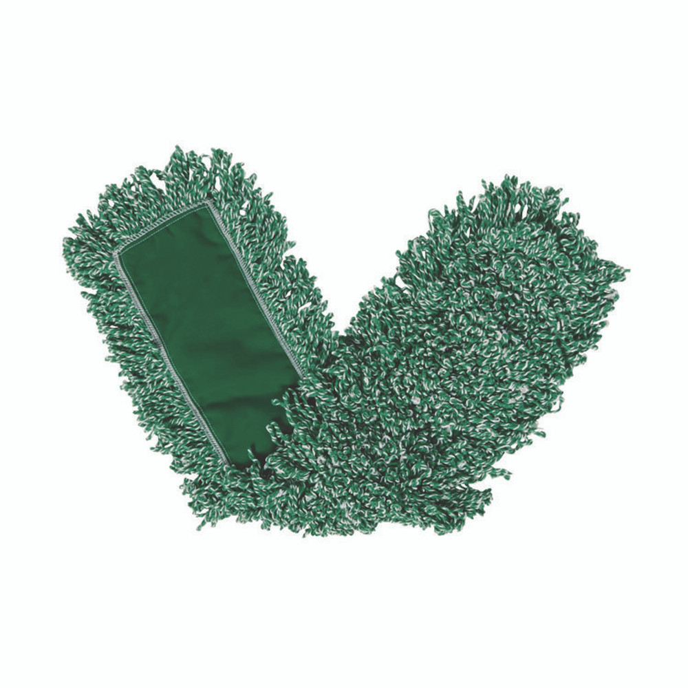 RUBBERMAID COMMERCIAL PROD. J857 GRECT Microfiber Looped-End Dust Mop Heads, 48 x 5, Green, 12/Carton