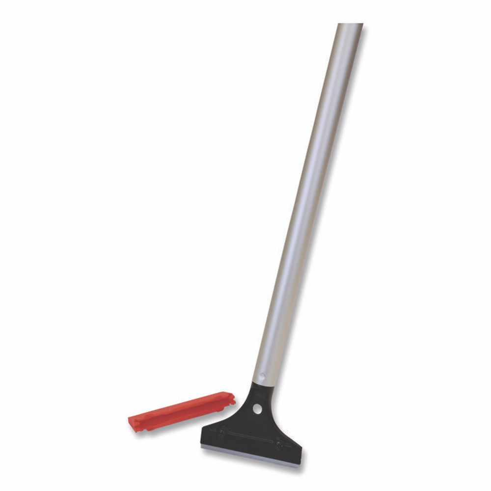 NEXSTEP COMMERCIAL PRODUCTS 96552 MaxiPlus Window and Floor Scraper, 4" Blade Width, 48" Handle Length
