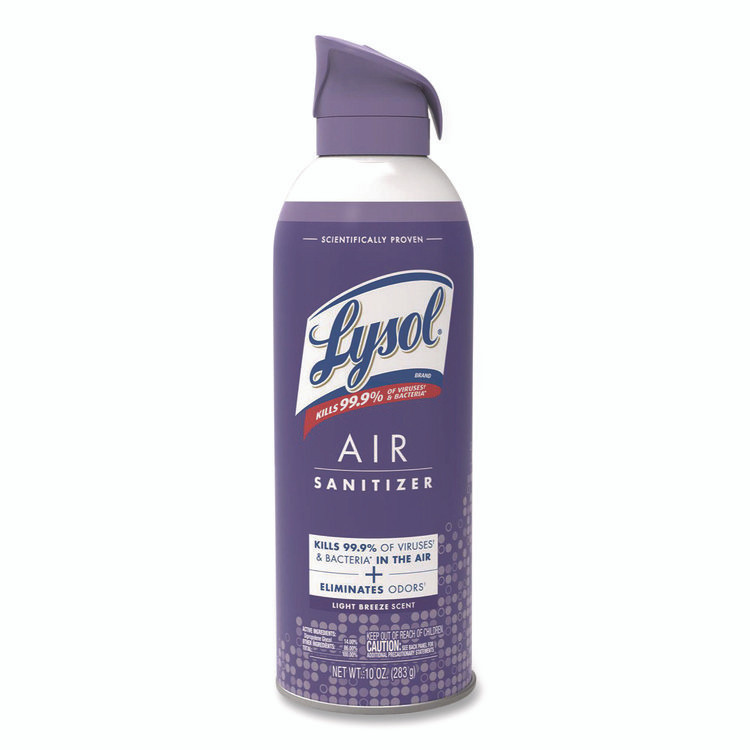 RECKITT BENCKISER LYSOL® Brand 99394EA Air Sanitizer Spray, Light Breeze, 10 oz Aerosol Spray