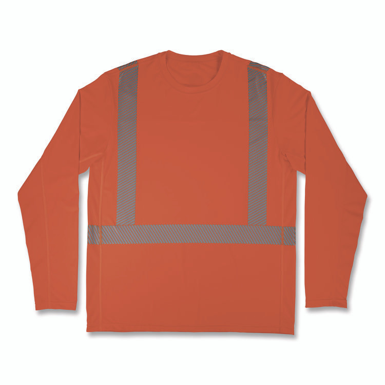 TENACIOUS HOLDINGS, INC. ergodyne® 12235 Chill-Its 6688 Type R Class 2 Cooling Hi-Vis Sun Shirt with UV Protection, 3X-Large, Orange