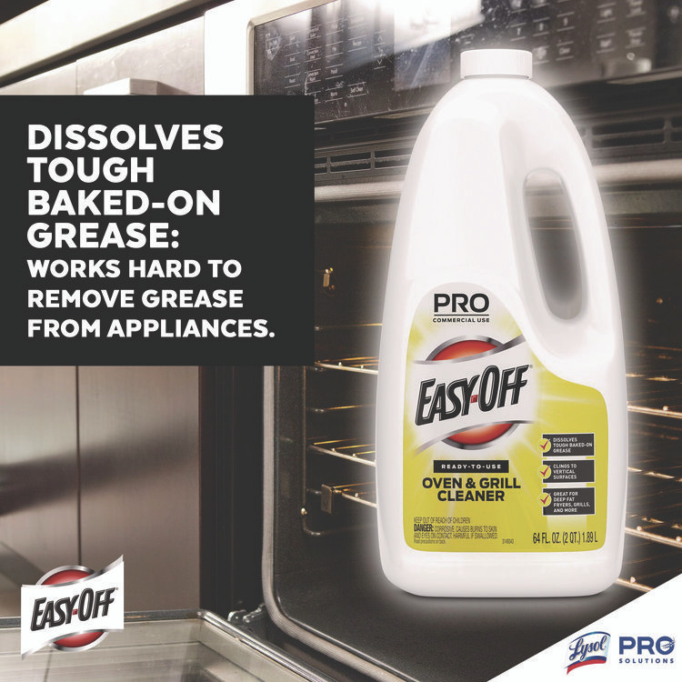 RECKITT BENCKISER Professional EASY-OFF® 80689CT Ready-to-Use Oven and Grill Cleaner, Liquid, 2 qt Bottle, 6/Carton